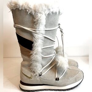 NIKE Retro Winter Suede Faux Fur Sneaker Boot